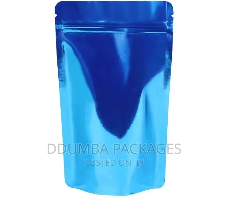 100 Gram Brown and White Zipper Bags Per 100pcs