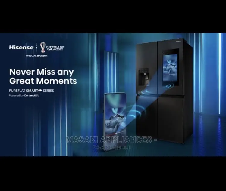 Hisense 541l Smart Touchscreen 4 Door Fridge Freezer H750fsb