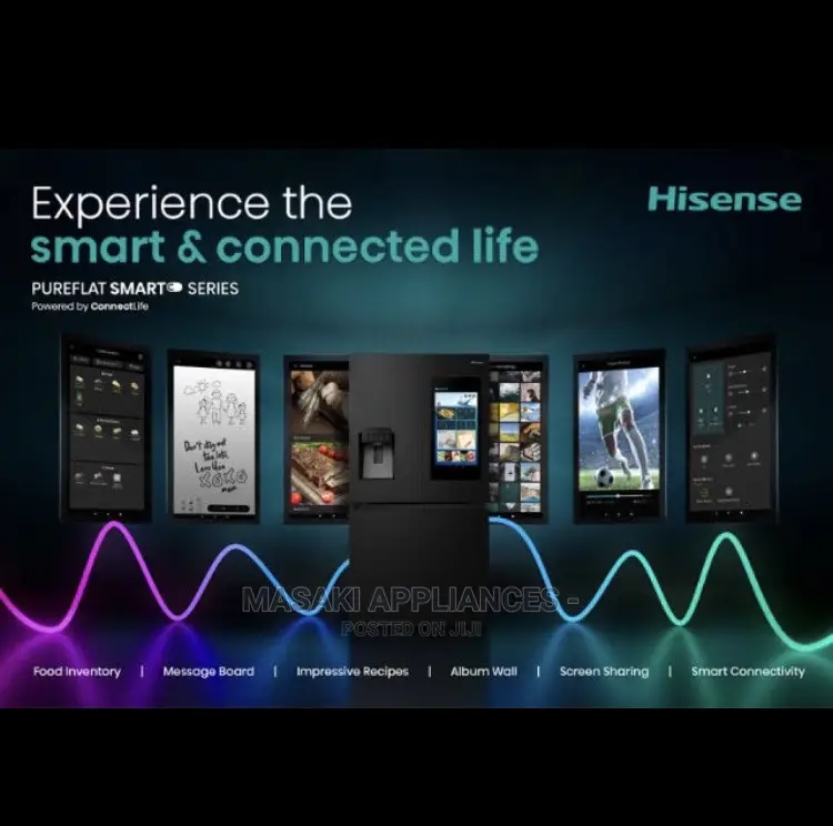 Hisense 541l Smart Touchscreen 4 Door Fridge Freezer H750fsb