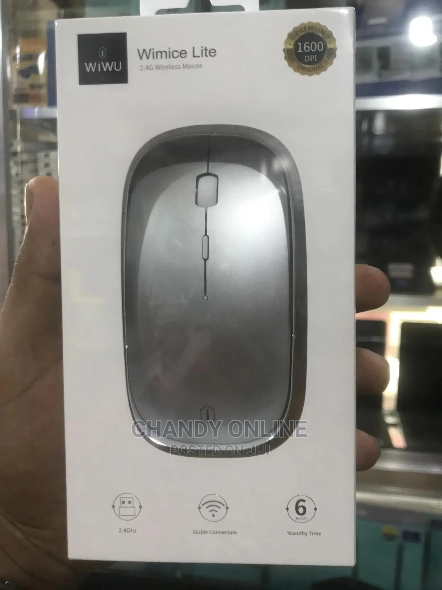 Wireless Rechargeable Mouse 1600dpi (WM102) for Laptop