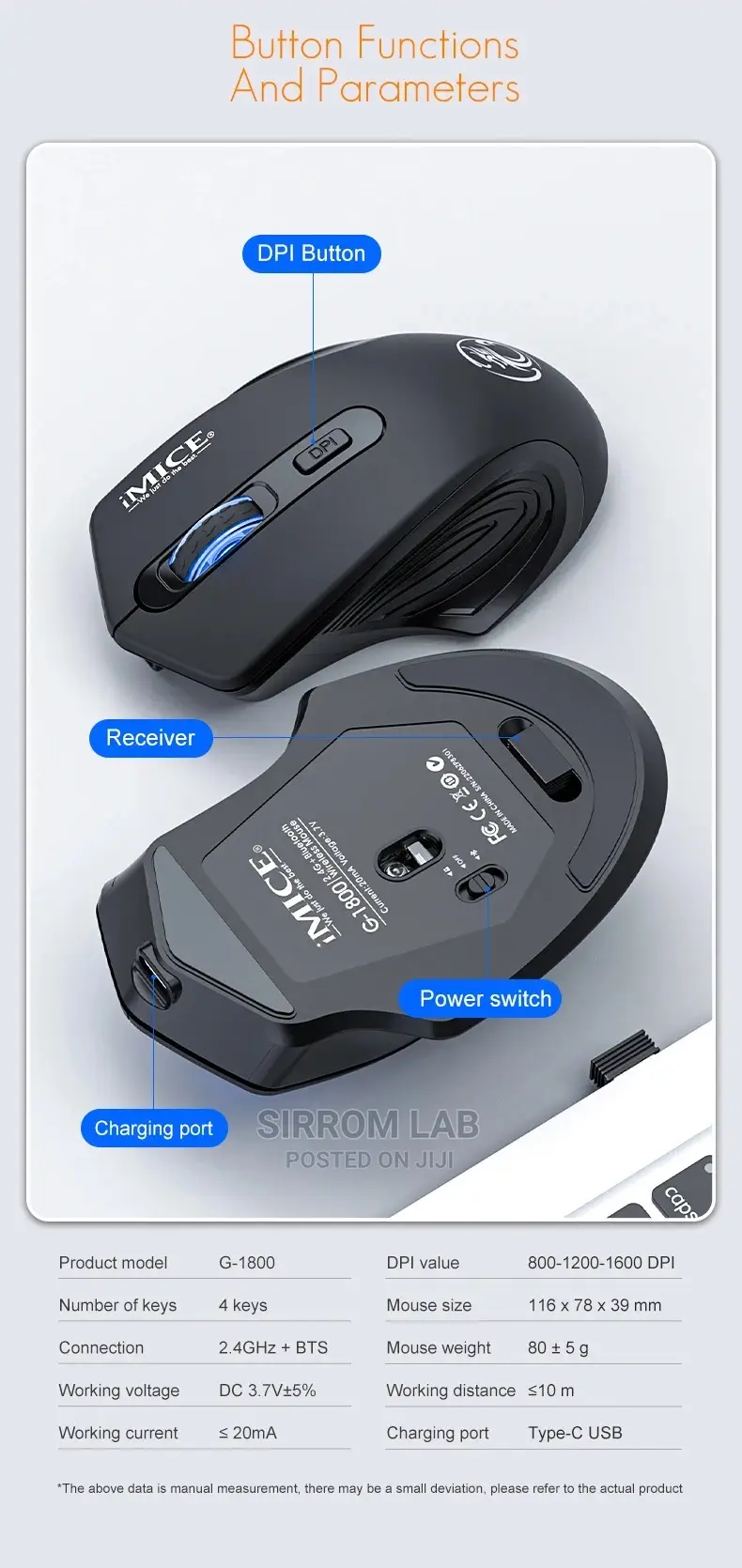 Wireless Bluetooth Rechargeable Silent Mouse