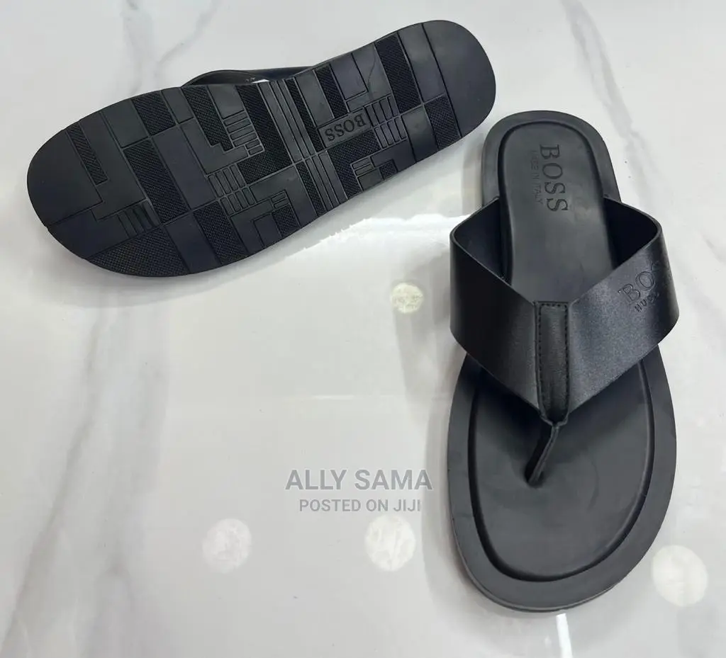 Open Shoes Leather Black