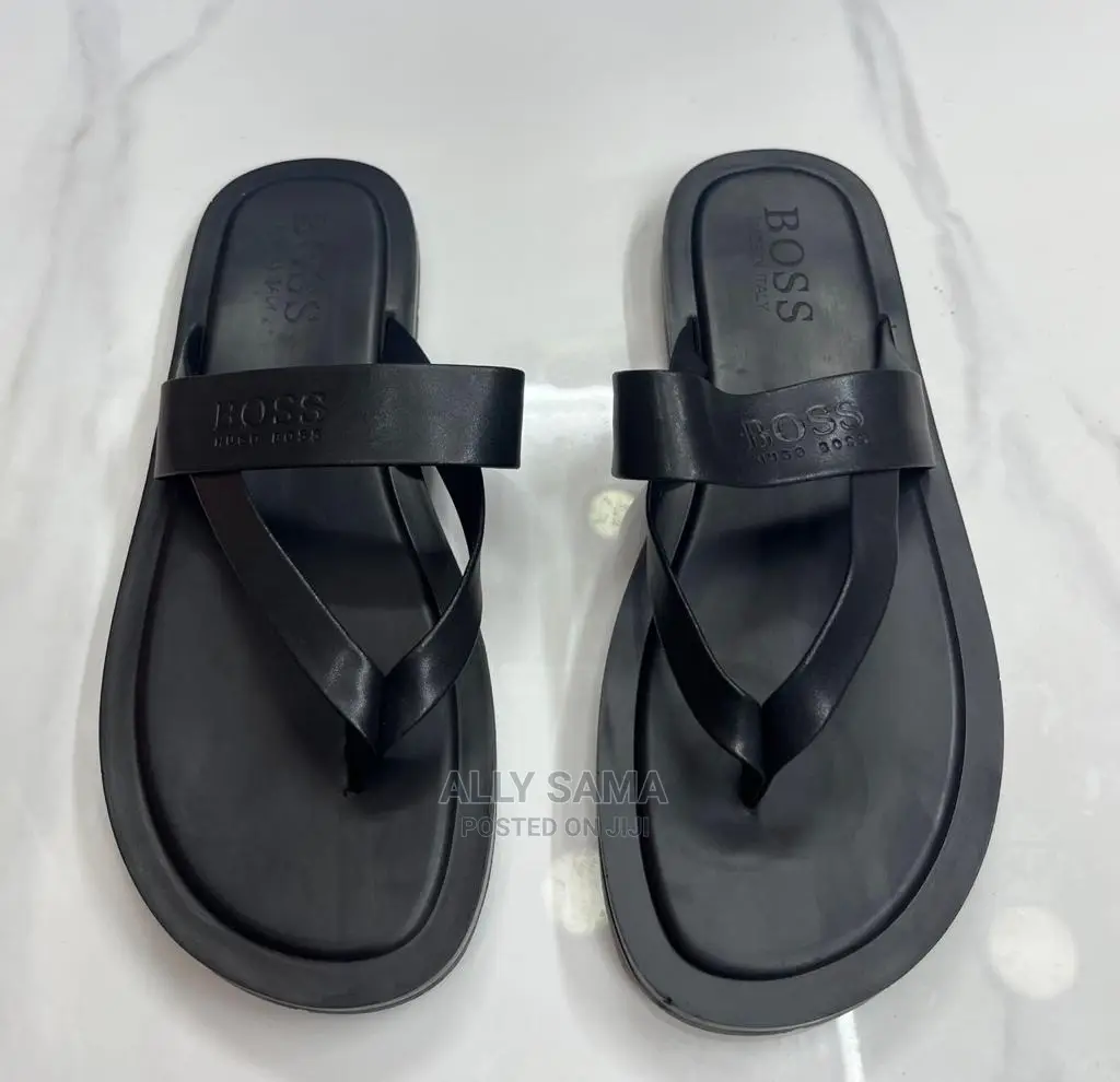 Open Shoes Leather Black