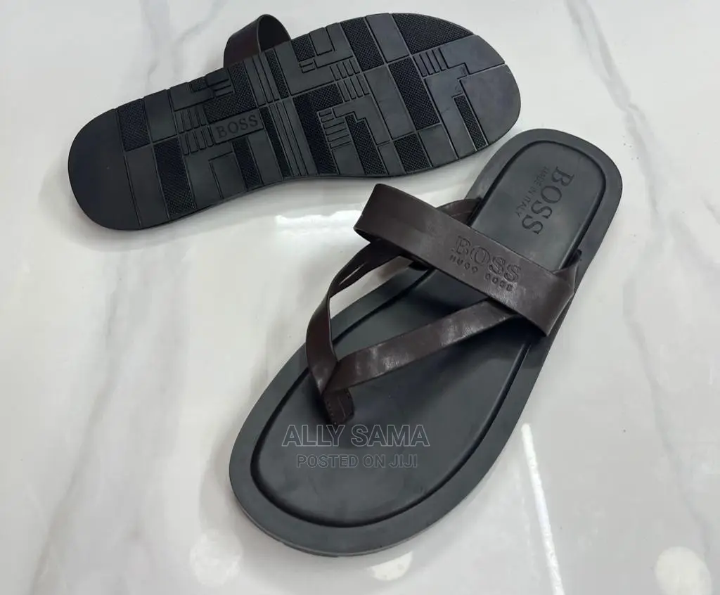 Open Shoes Leather Black