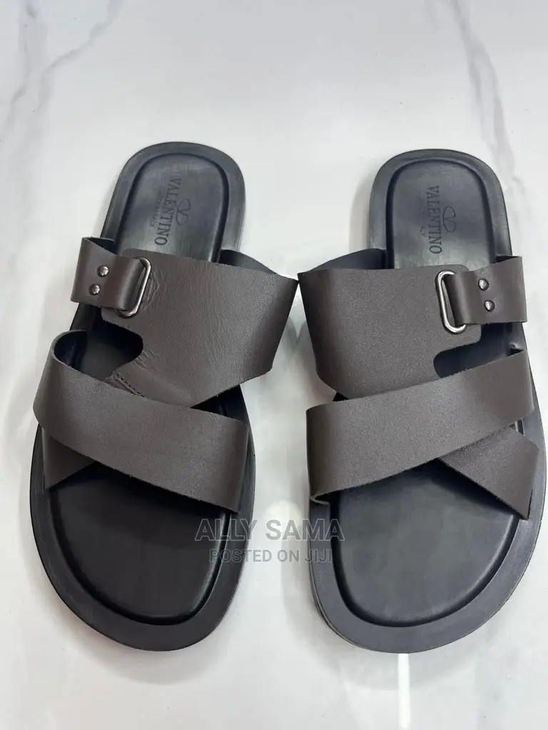 Open Shoes Leather Black
