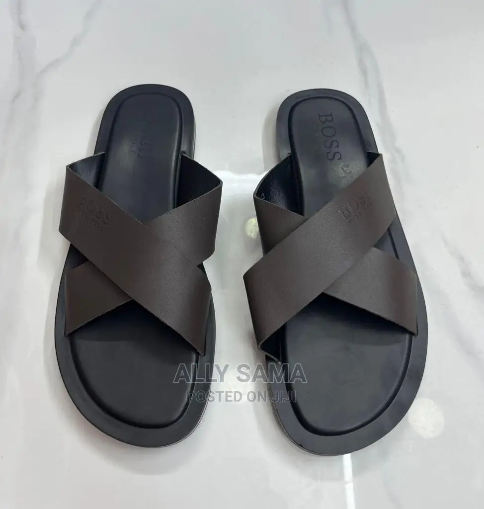 Open Shoes Leather Black