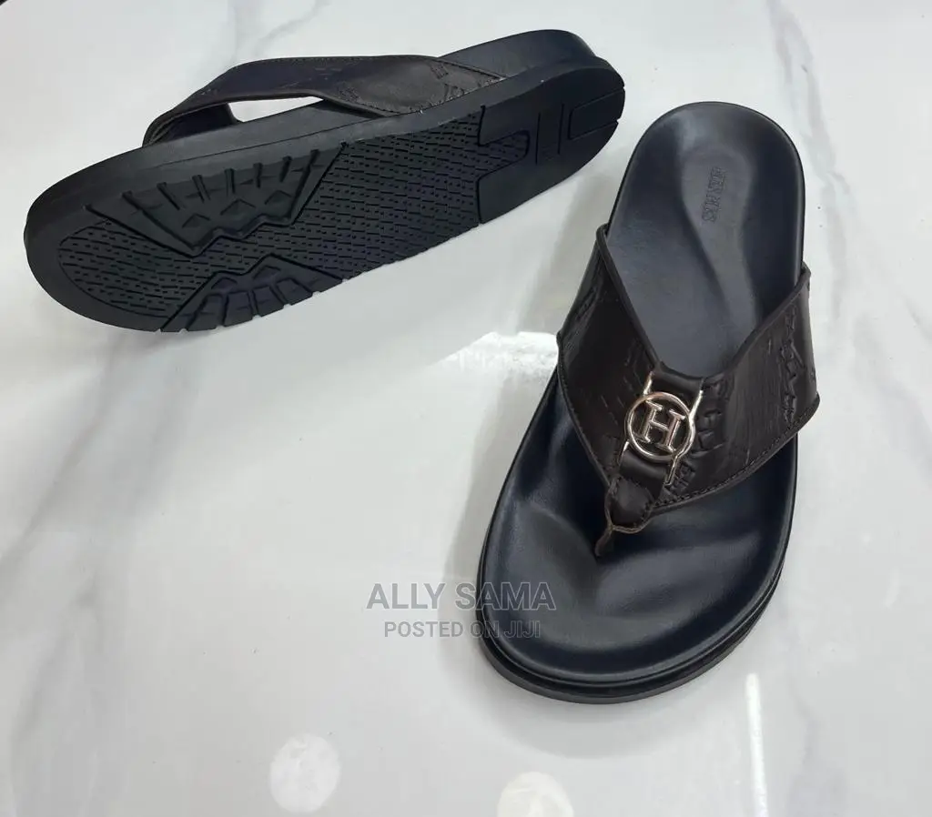 Open Shoes Leather Black