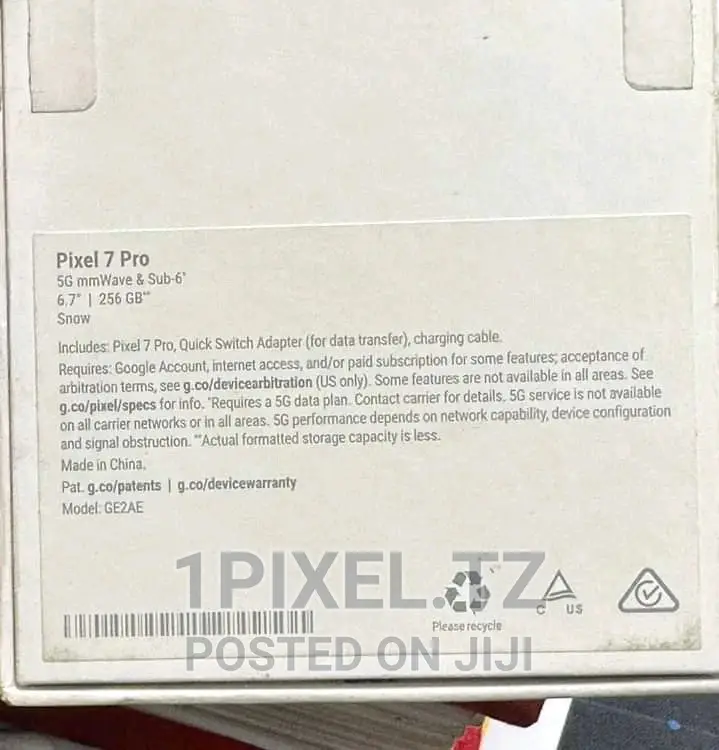 New Google Pixel 7 Pro 128 GB White