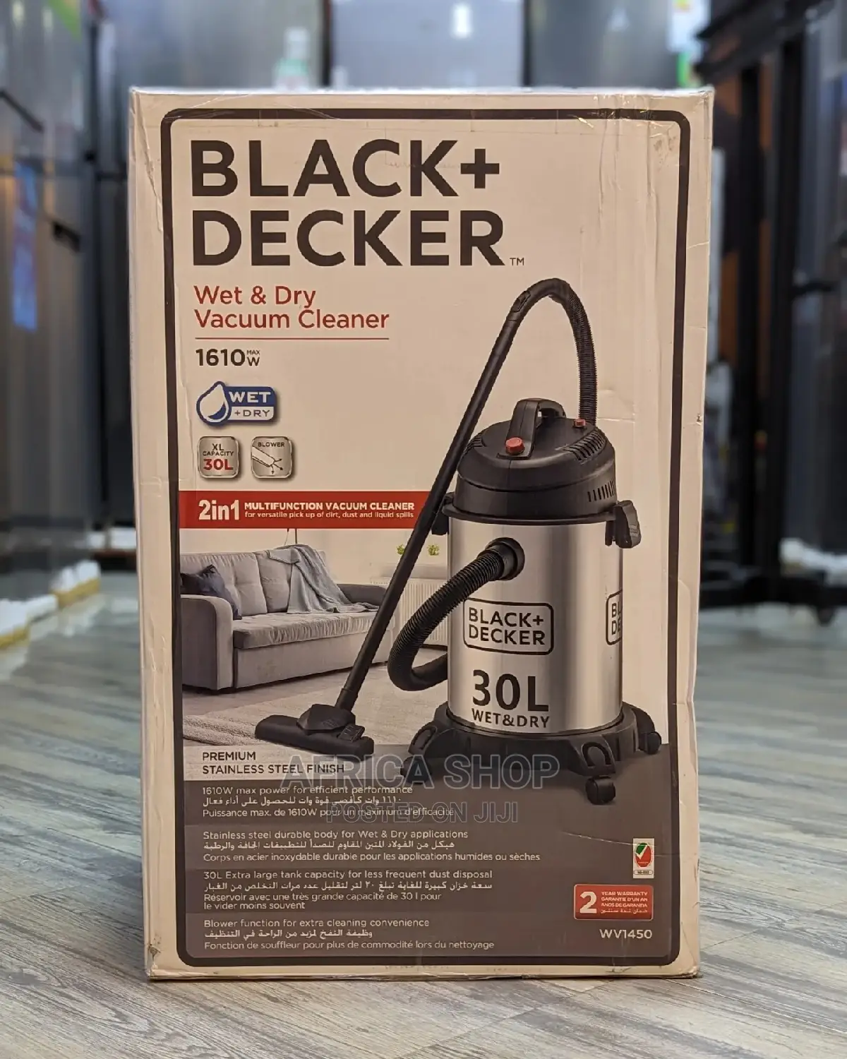 Black + Decker Wet Dry Vacuum Cleaner 30L
