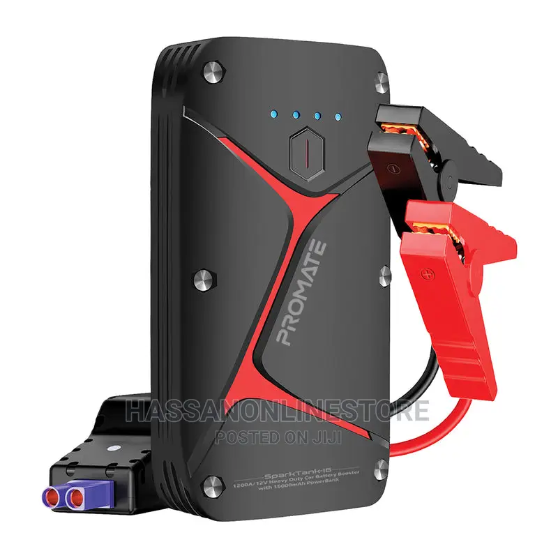 Promate 1200a/12v Heavy Duty Battery Booster With 16000mah
