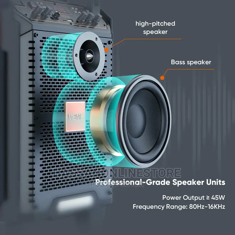 VIDVIE Portable Intelligent Trolley Bluetooth Speaker SP916