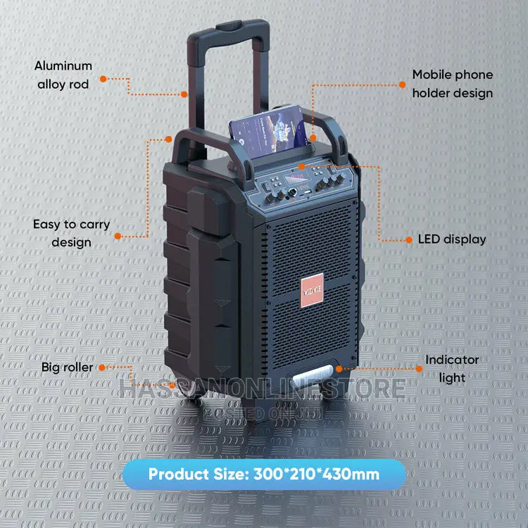 VIDVIE Portable Intelligent Trolley Bluetooth Speaker SP916