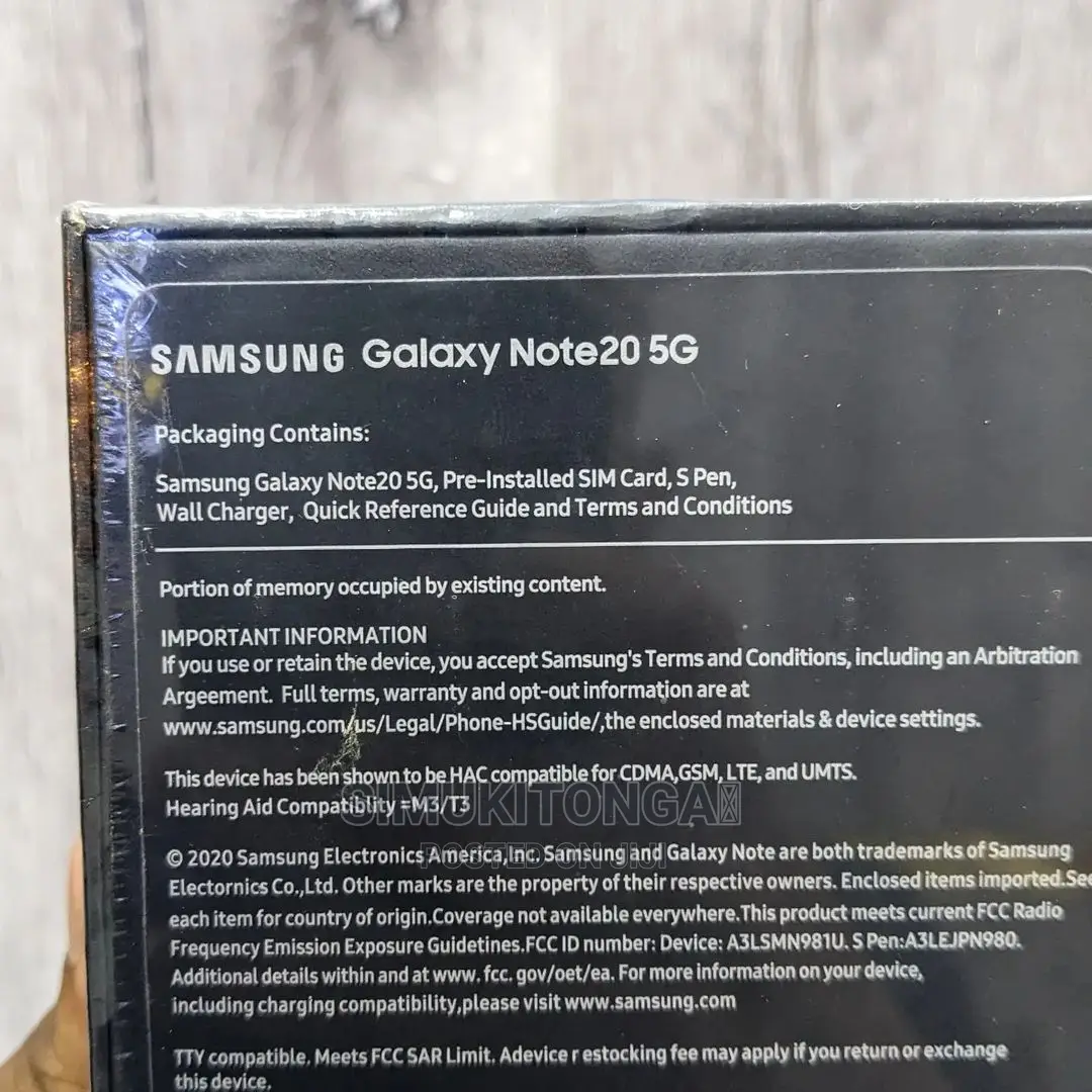 New Samsung Galaxy Note 20 5G 128 GB Black