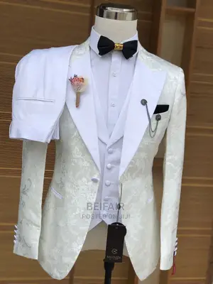 New Men's Suits Designs | Suti Za Kiume | Cream | Wedding