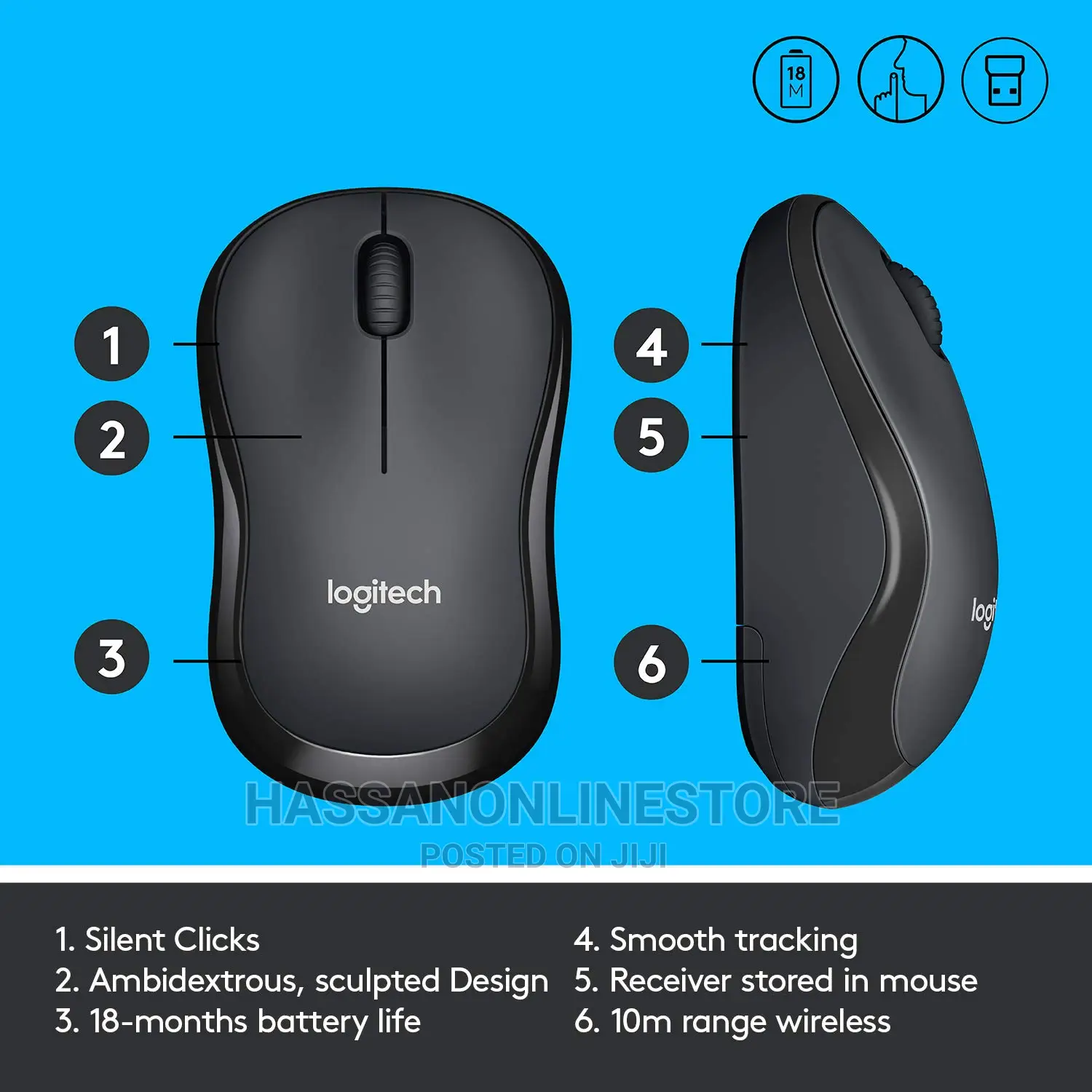 Logitech M220 Wireless Mouse With Silent Clicks