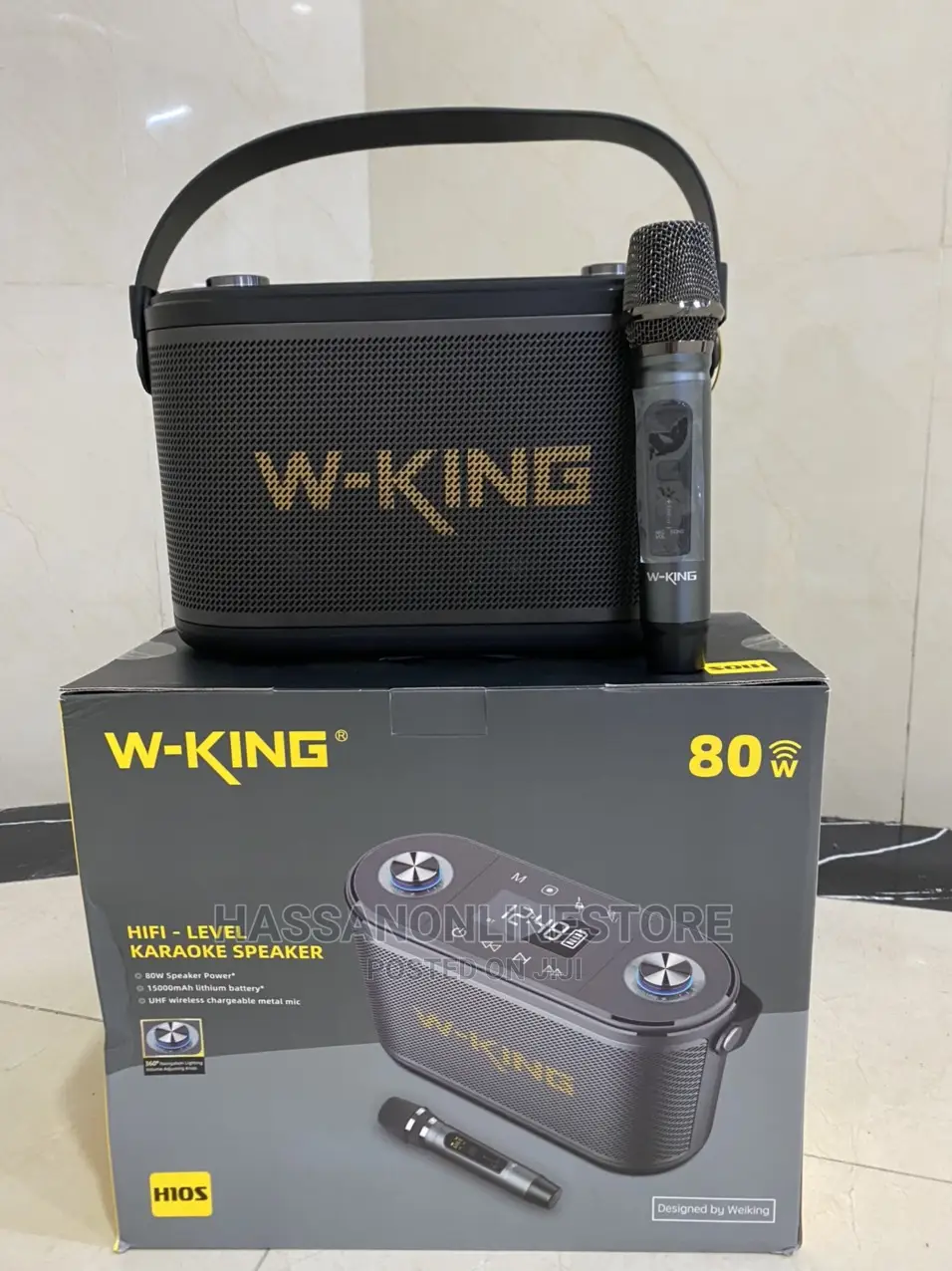 Wking H10s Karaoke Portable Speaker 80w Power, 1 Microphone