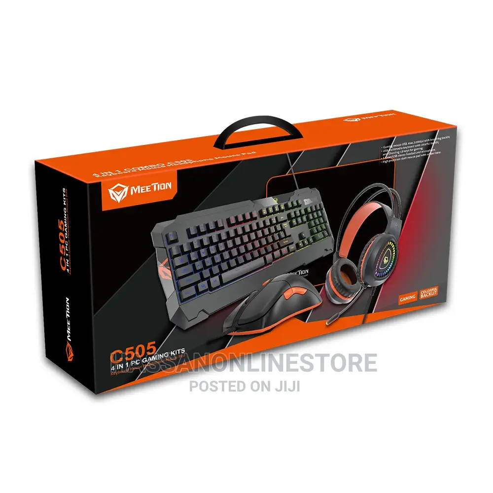 Meetion C505 Keyboard Mouse Headset Combo With Mouse Pad