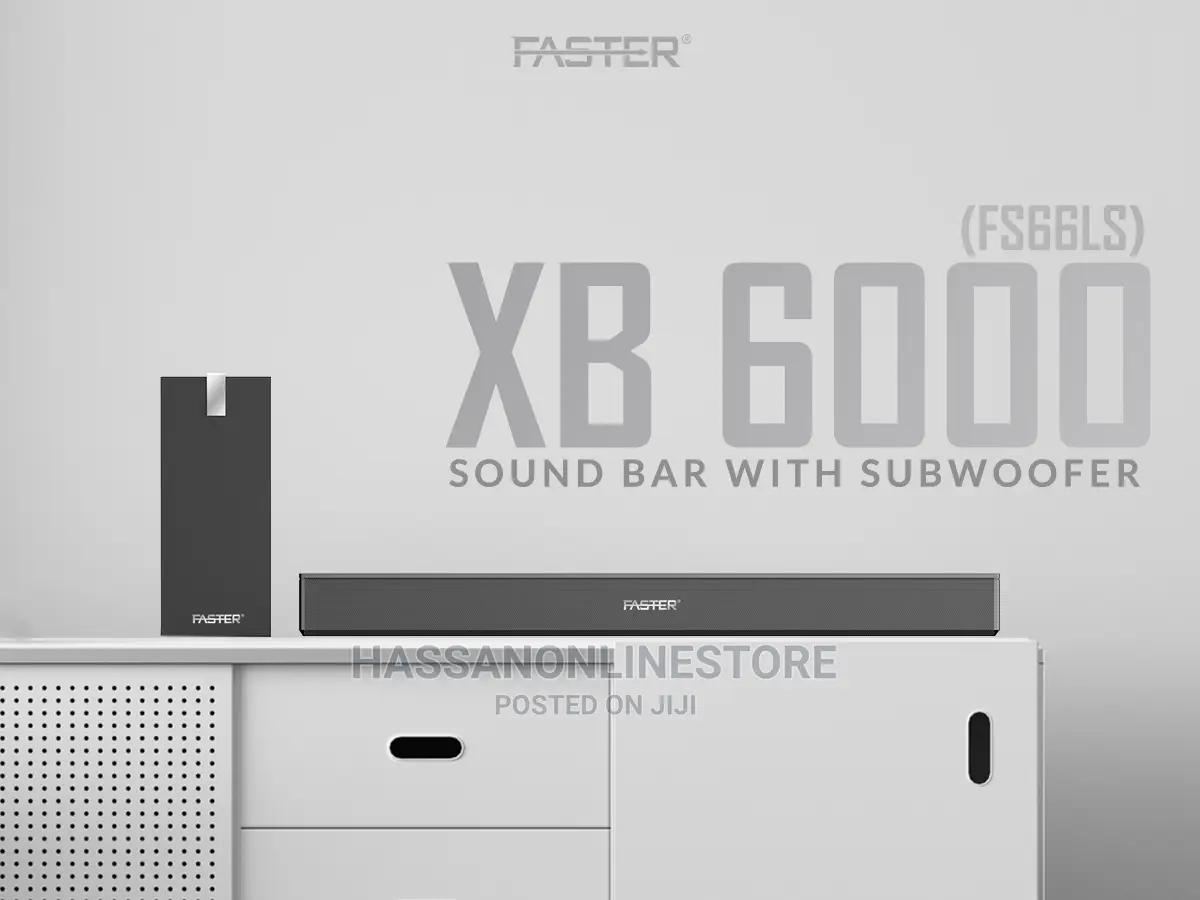 Faster Xb6000 2.1ch Wired Subwoofer Soundbar 60W