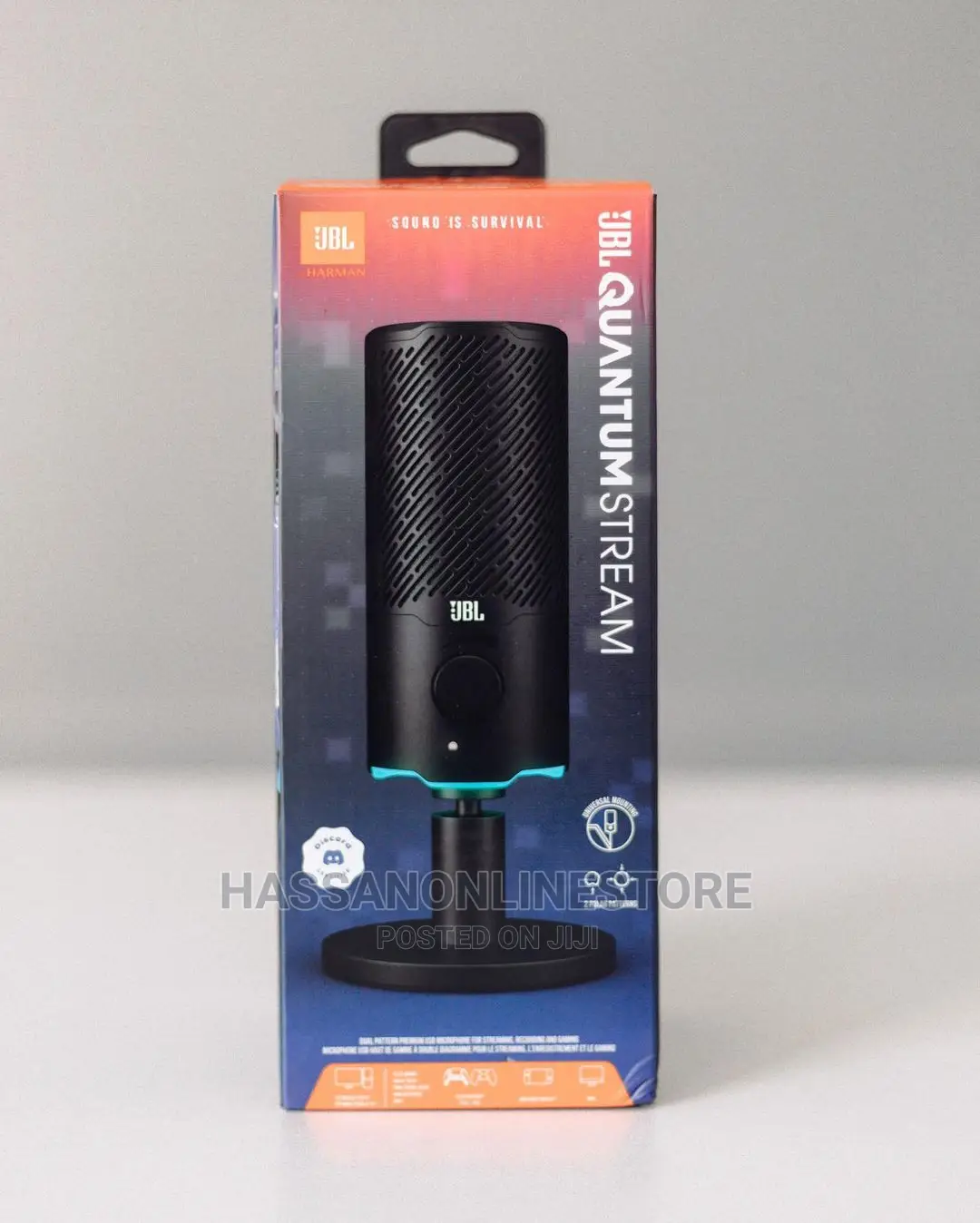 JBL Quantum Stream Dual-Pattern USB Microphone
