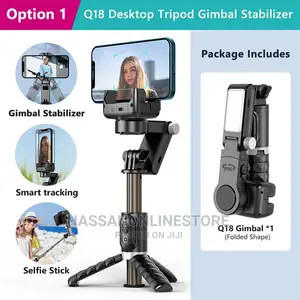 Q18 Gimbal Stabilizer Desktop With Fill Light Tripod