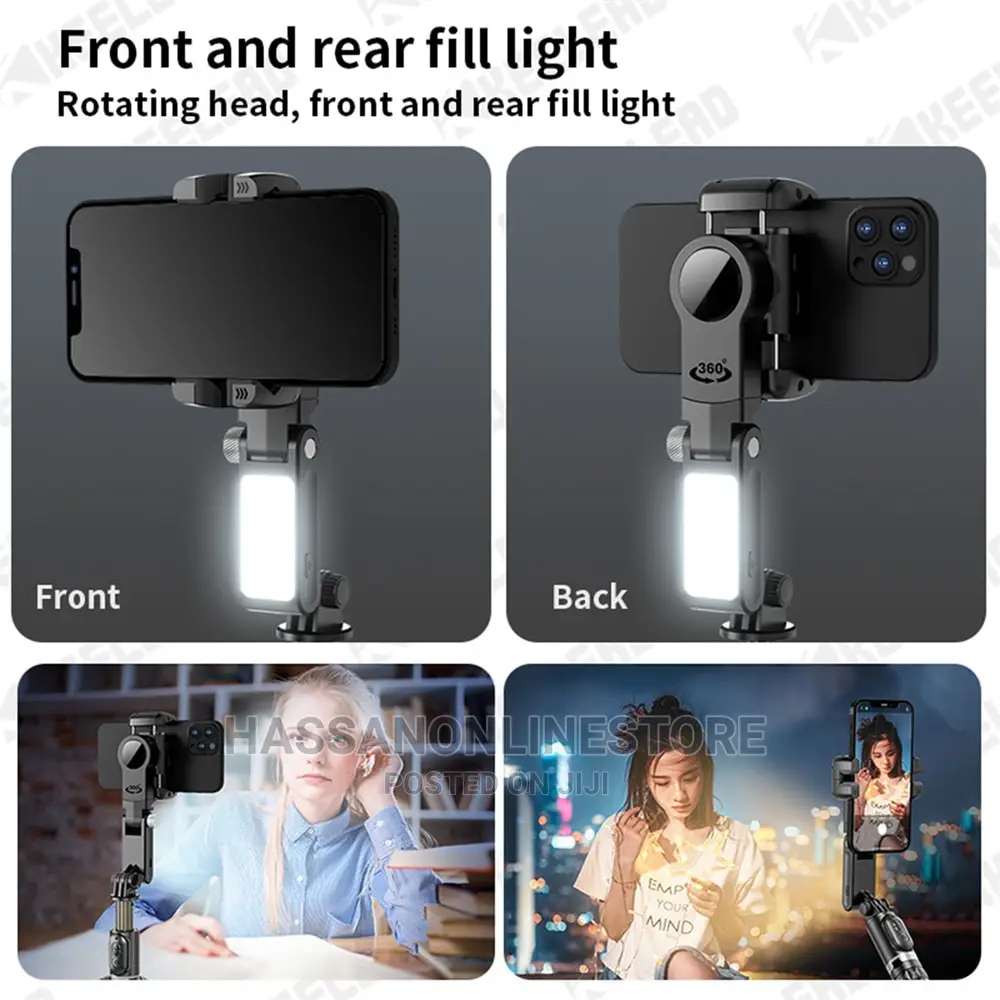Q18 Gimbal Stabilizer Desktop With Fill Light Tripod