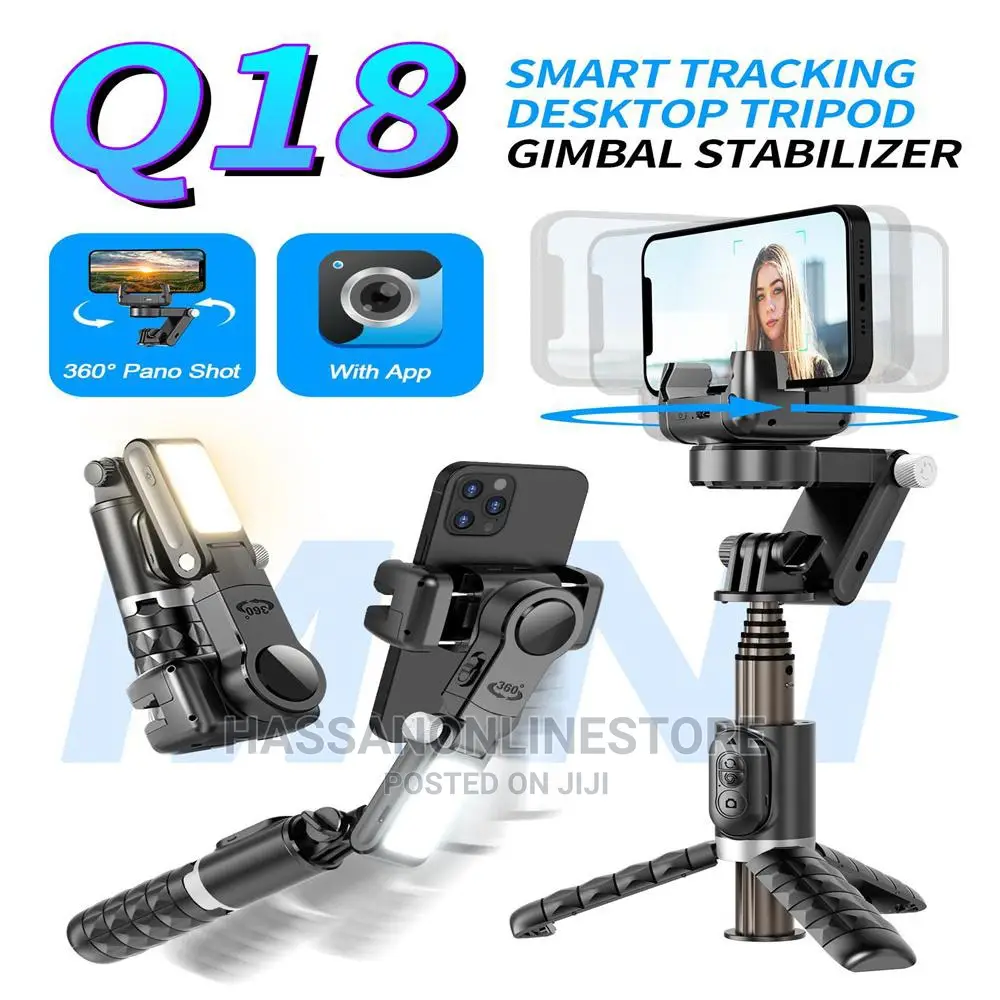Q18 Gimbal Stabilizer Desktop With Fill Light Tripod