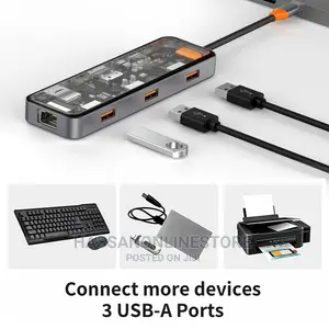 Wiwu Cyber Multifunctional 8 in 1 Type C Hub Docking Station
