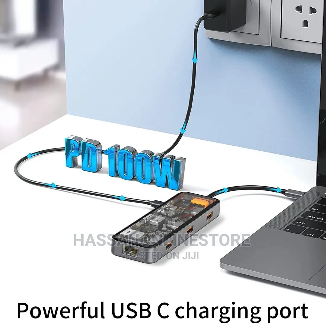 Wiwu Cyber Multifunctional 8 in 1 Type C Hub Docking Station