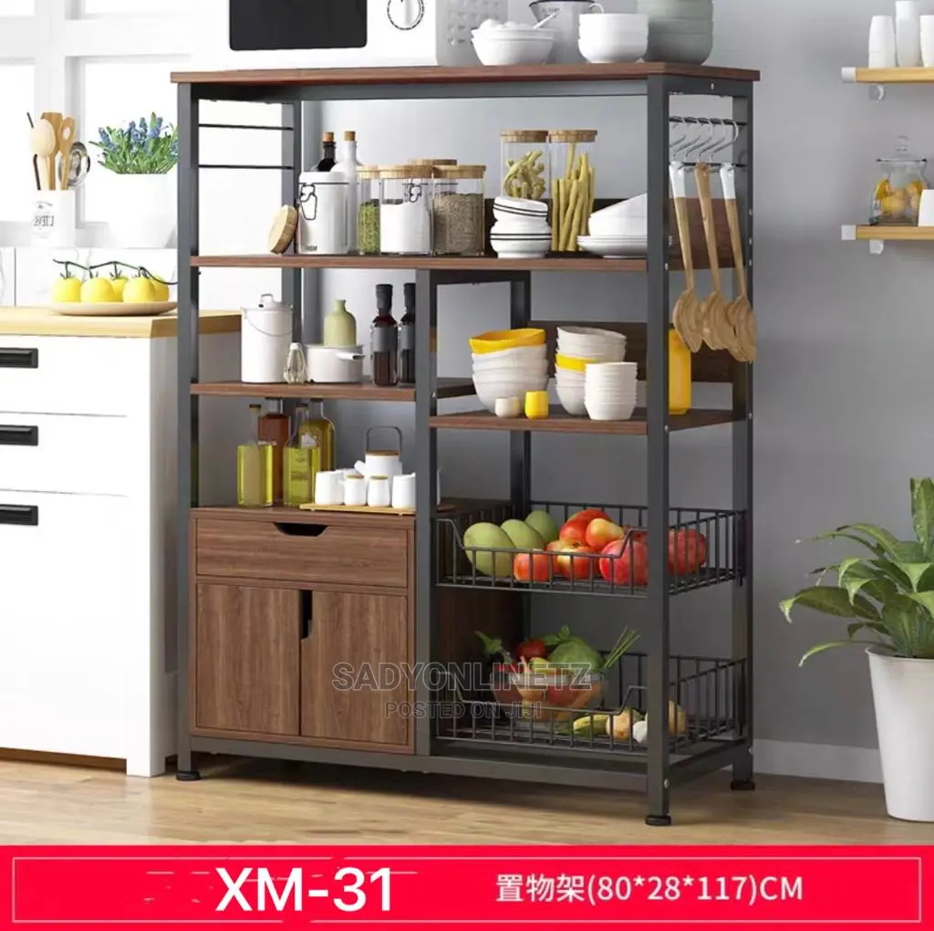 Kitchen Shelves With Cabinet