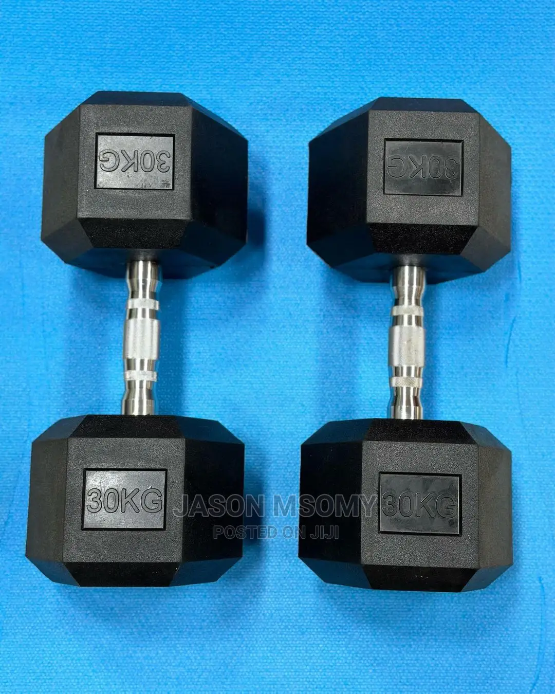 Hexagon Rubber Dumbbells