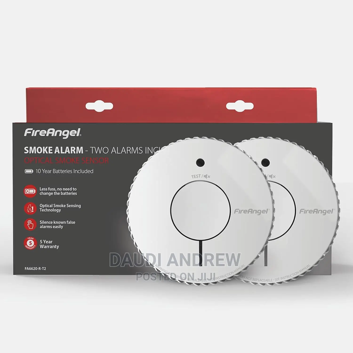 Fireangel Optical Smoke Alarm With 10 Year Sealed for Life B
