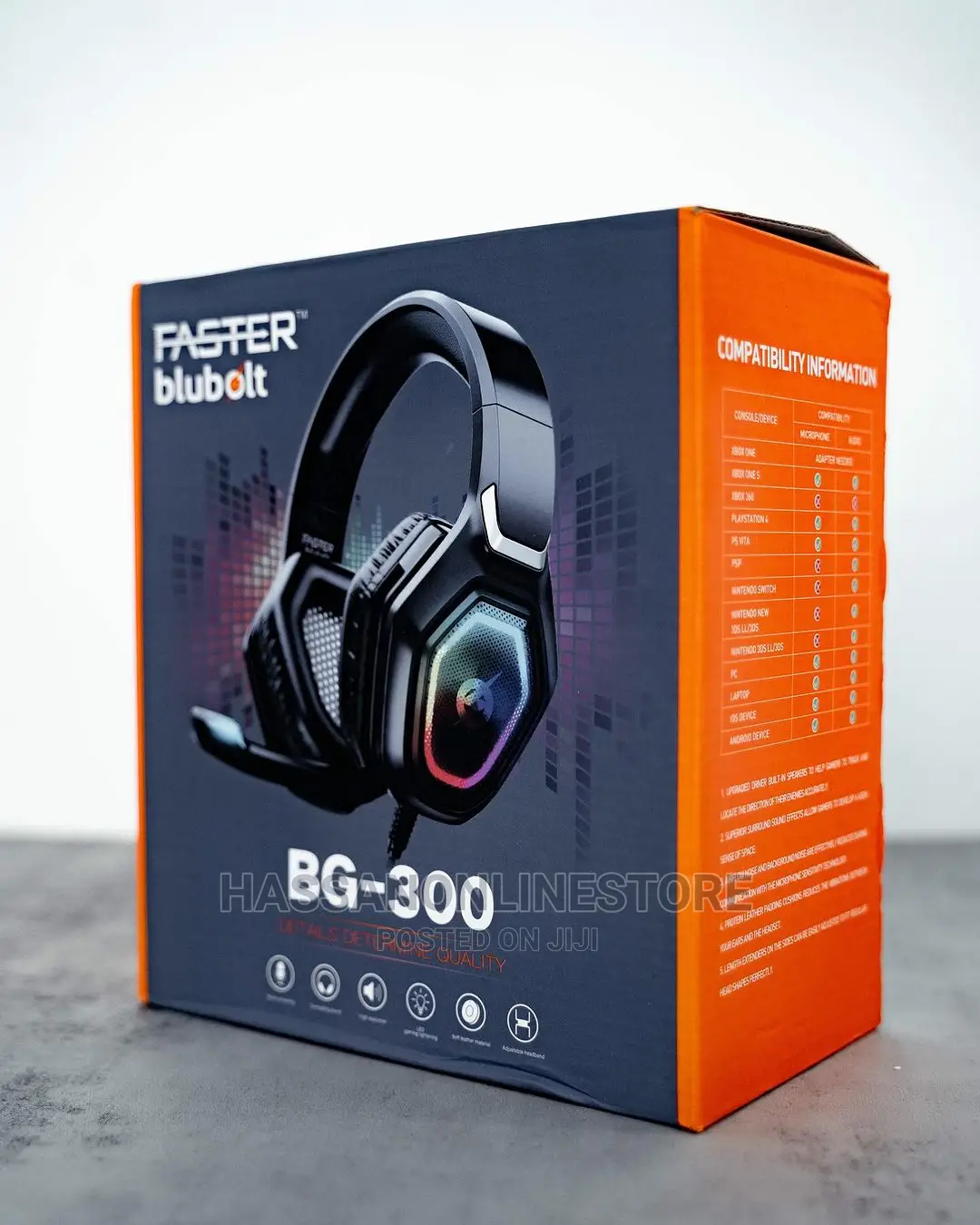 Faster Blubolt Bg300 Gaming Headset With Noisecancelling Mic