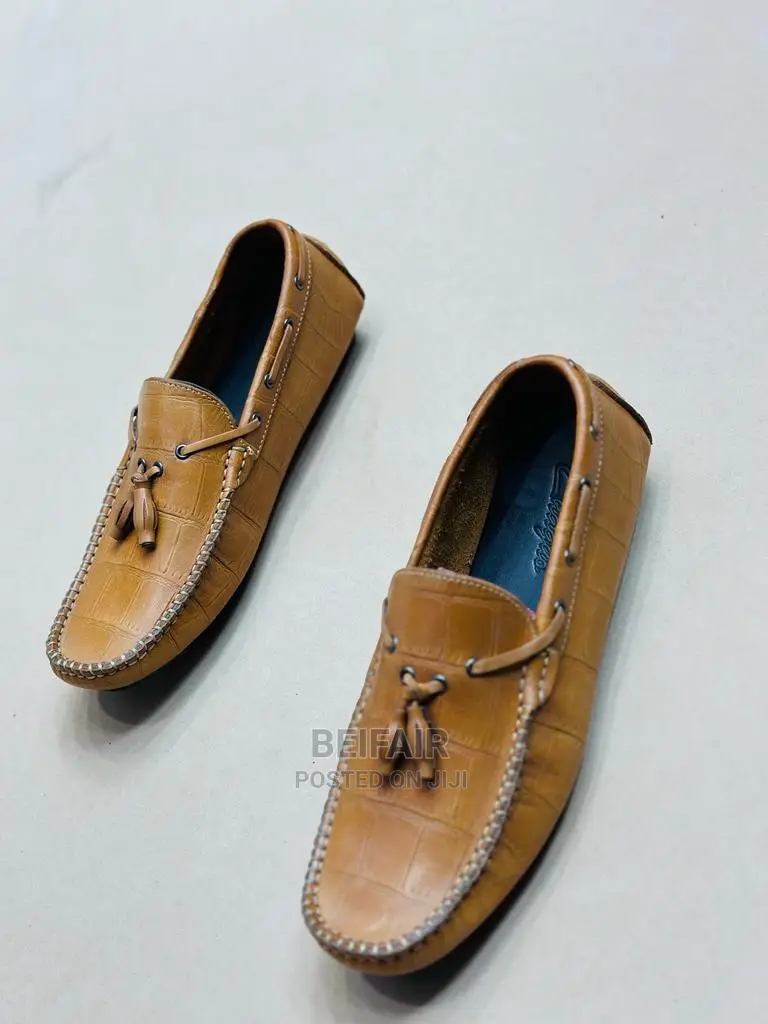 Original Leather Simple Shoes | Viatu Original Vya Ngozi
