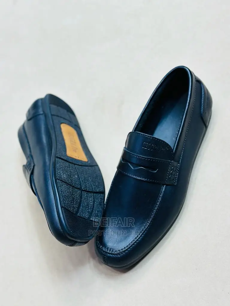 Original Leather Simple Shoes | Viatu Original Vya Ngozi