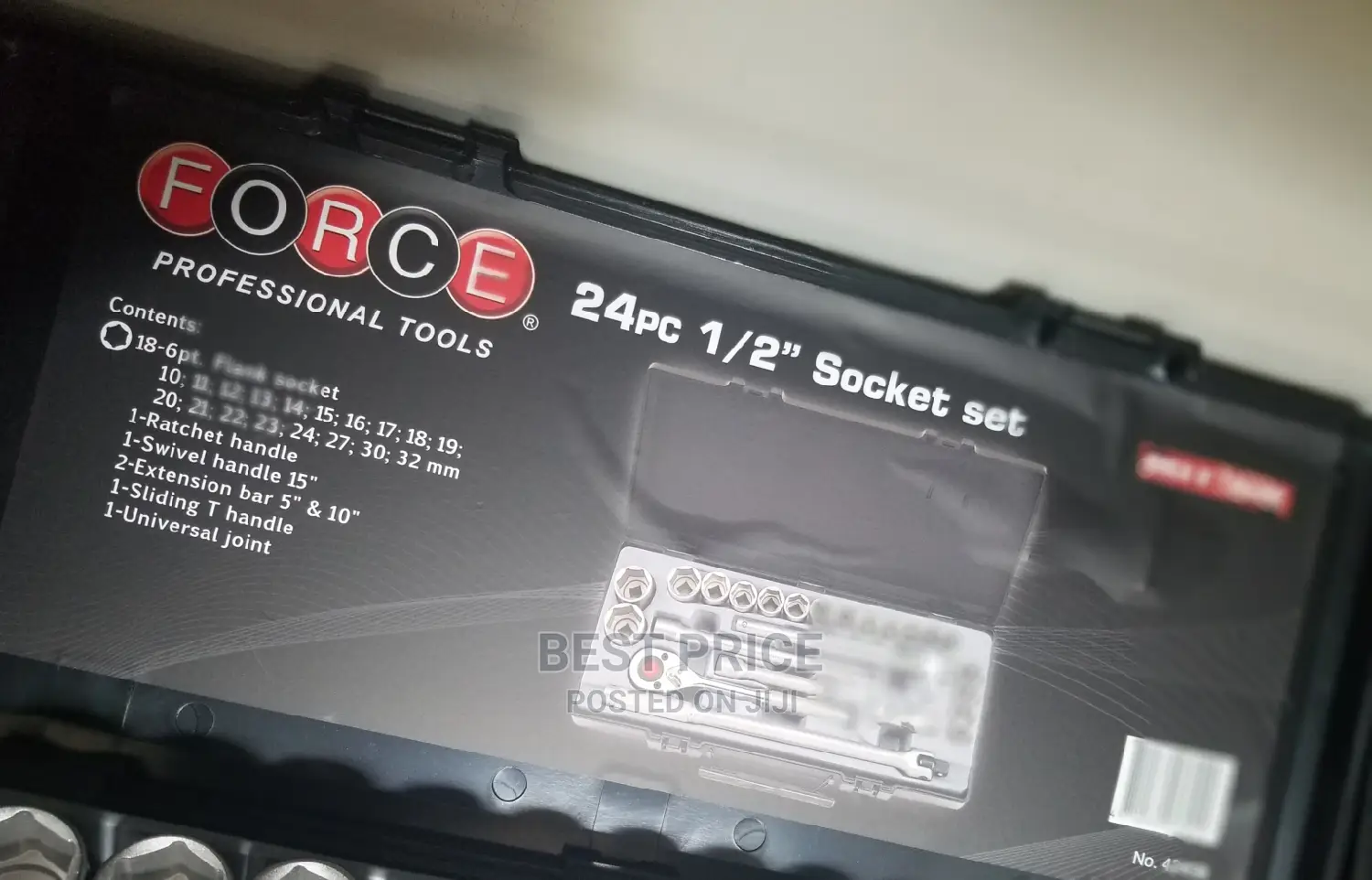 Force 24 PCS 1/2 Socket Set