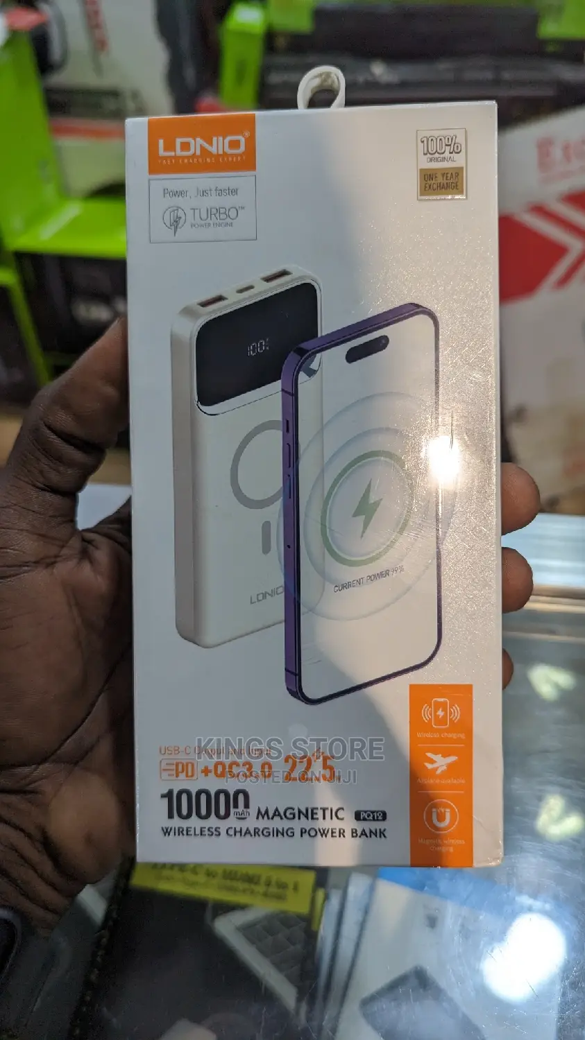 LDNIO 10000mah Magnetic Wireless Power Bank PQ12