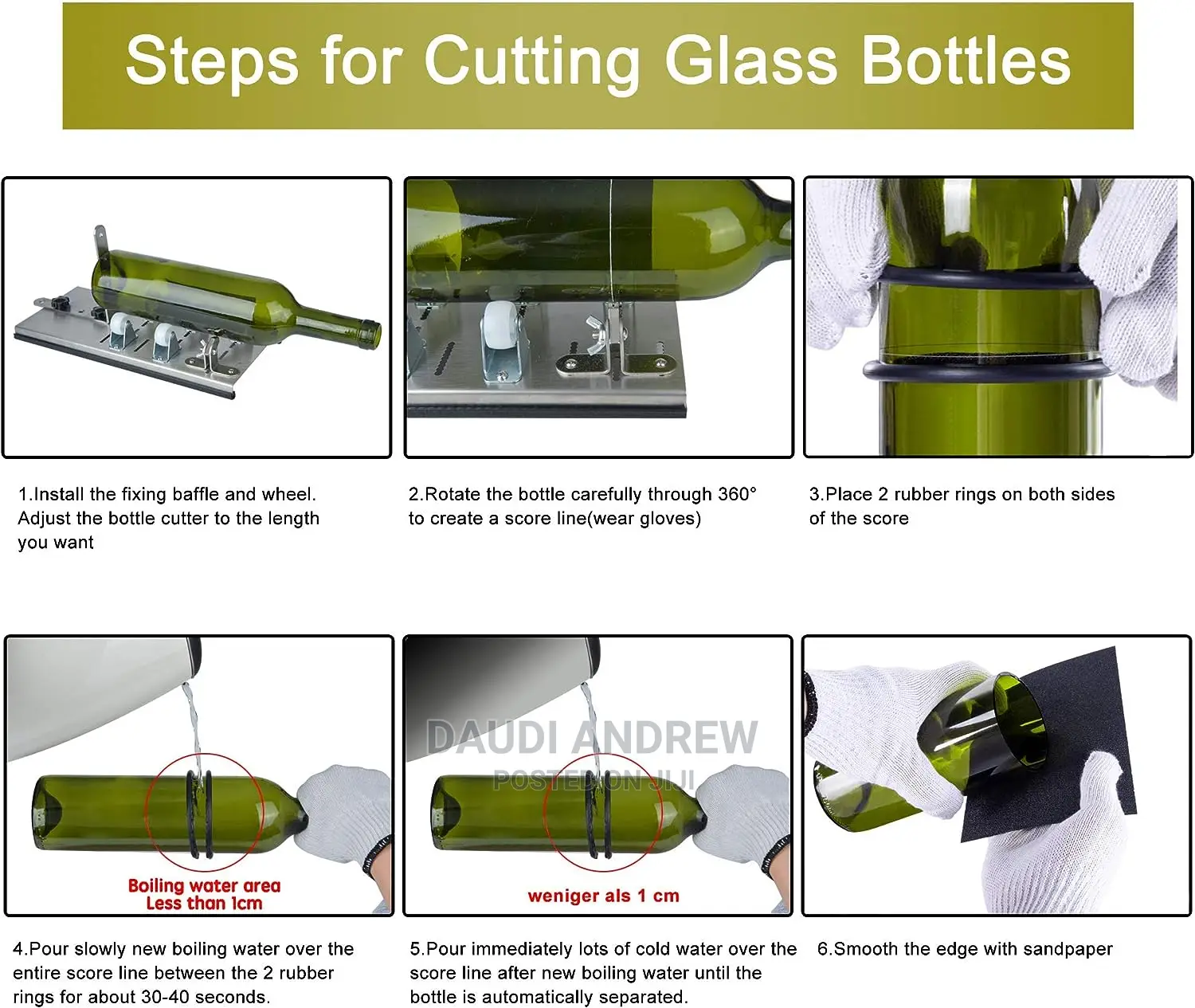Glass Bottle Cutter Kit DIY Tool