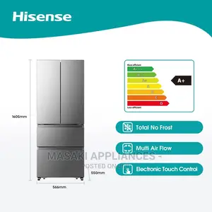 Hisense H530fi Fridge Freezer French Refrigerator 380 Liter