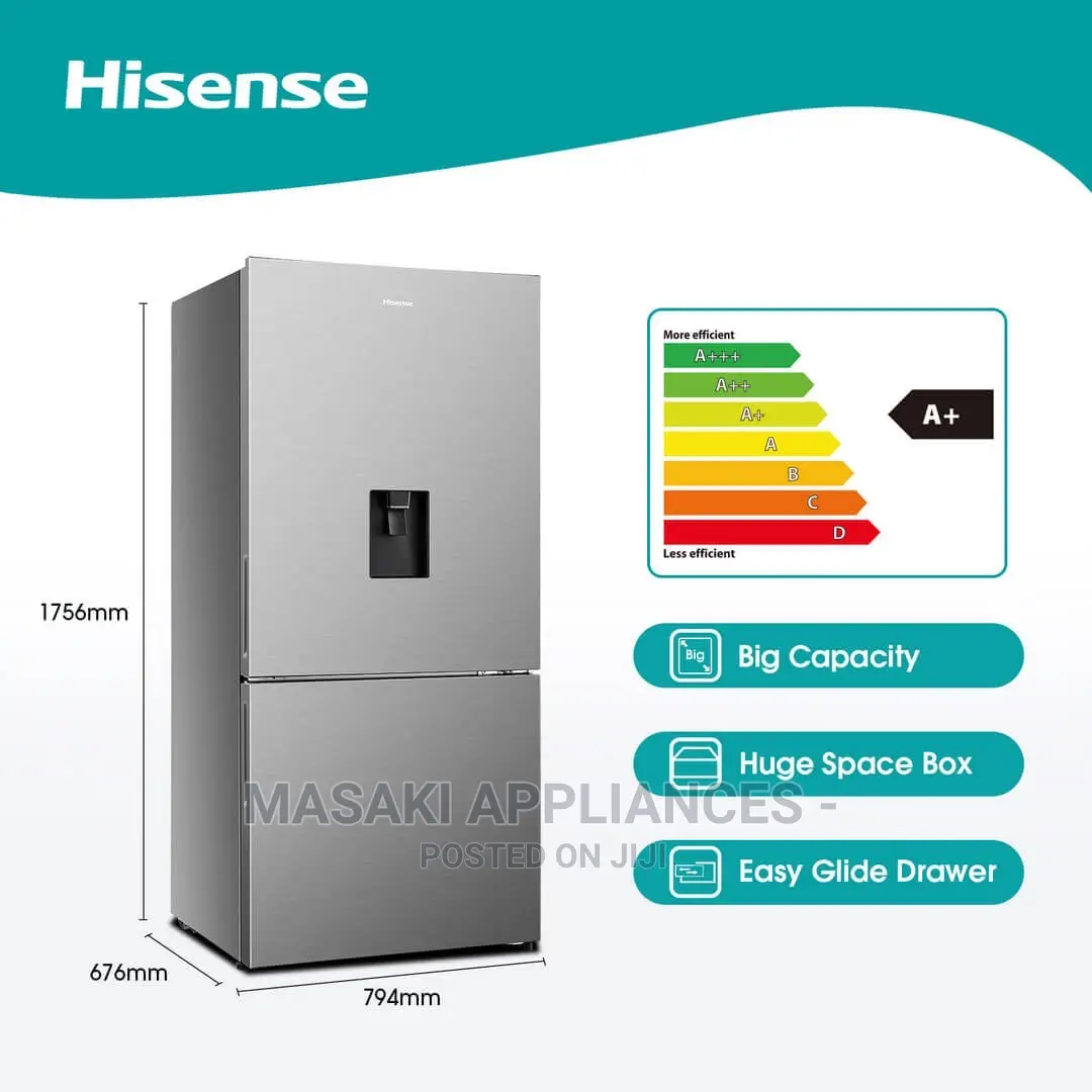 Hisense 80cm H610bs-Wd Fridge Freezer 463 Liter Refrigerator