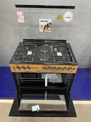 Bruhm Free Standing Gas Cooker 90x60 Wooden Finish