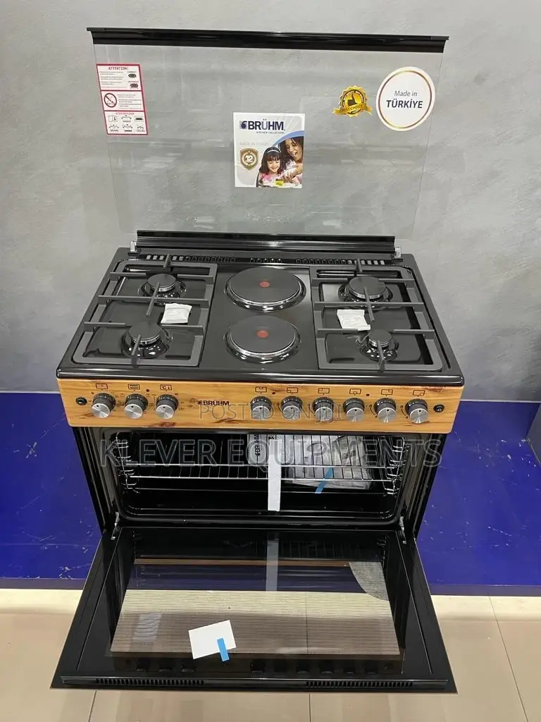 Bruhm Free Standing Gas Cooker 90x60 Wooden Finish