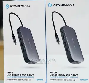 Powerology 512gb SSD Drive USB C Hub