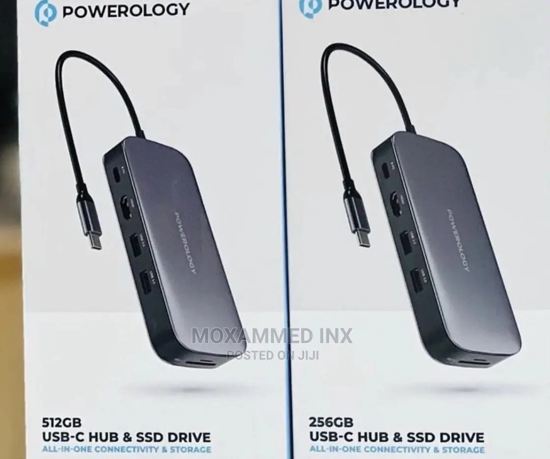 Powerology 512gb SSD Drive USB C Hub