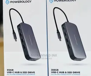 Powerology 512gb SSD Drive USB C Hub