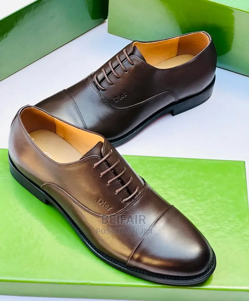 Original CHRISTIAN Dio Men's Leather Shoes |Viatu Vya Kiume