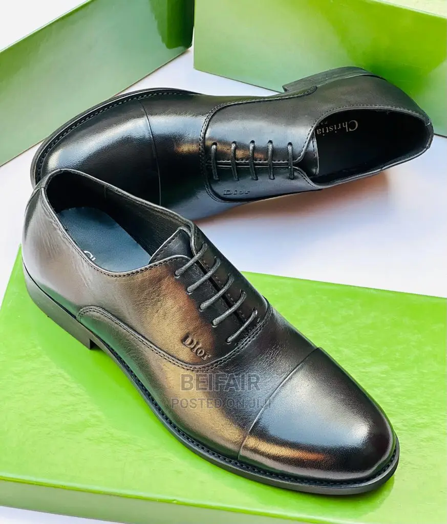 Original CHRISTIAN Dio Men's Leather Shoes |Viatu Vya Kiume