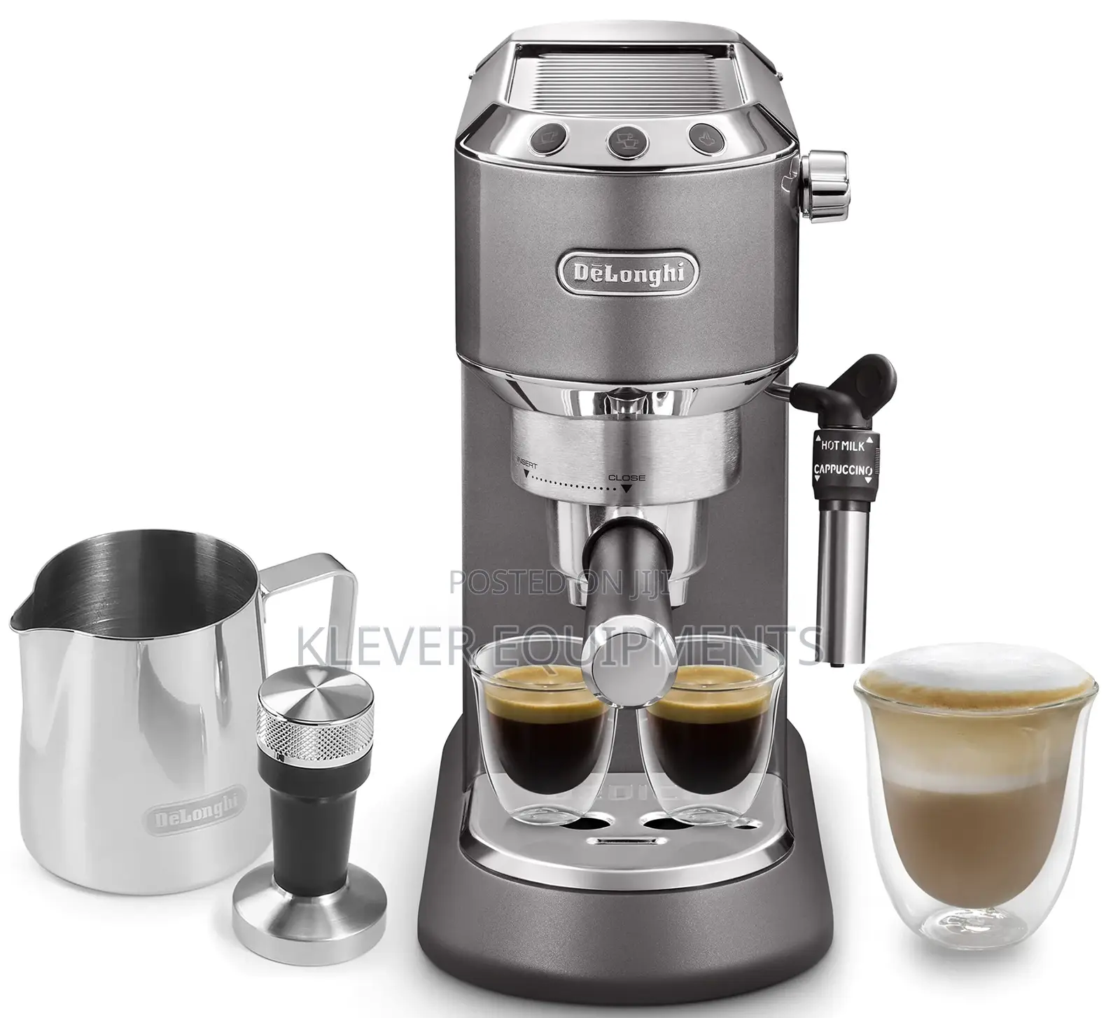 Delonghi Dedica Espresso Machine, Metallic Grey Ec785gy