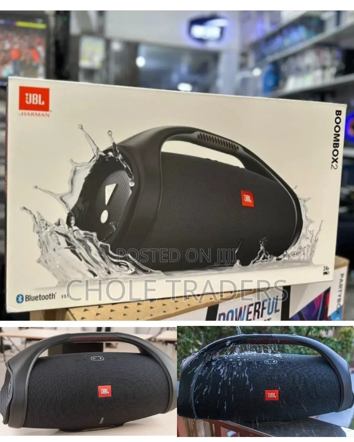 JBL BOOMBOX 2 - BLACK Portable Waterproof Bluetooth Speaker