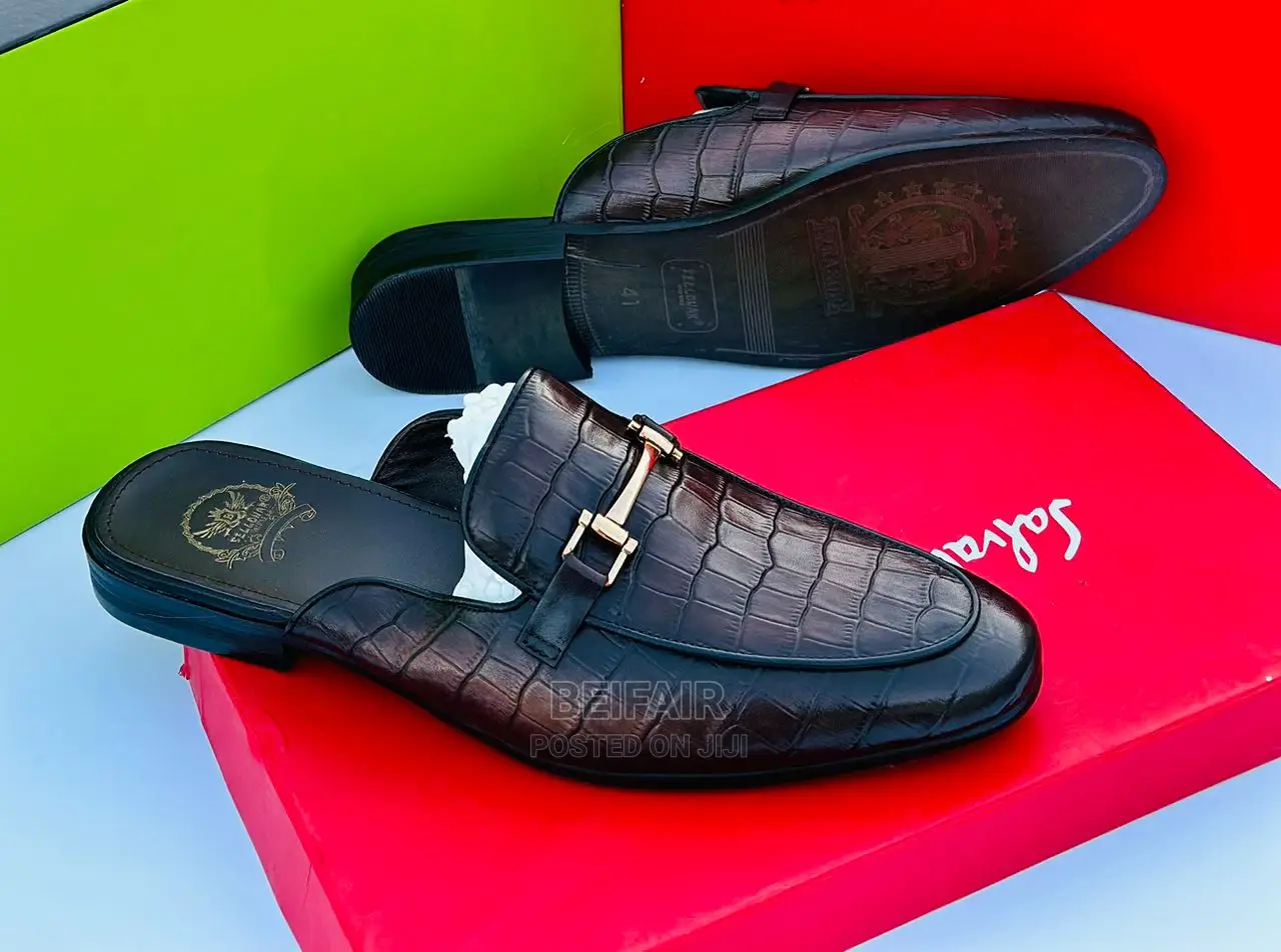 Half Shoes| Black | Coffee |Brown |Original |Ngozi |Leather