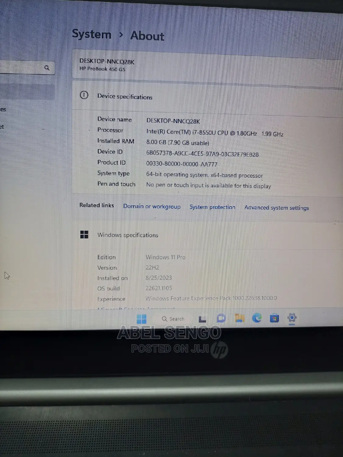 Laptop HP ProBook 450 G5 8GB Intel Core I7 SSD 1T